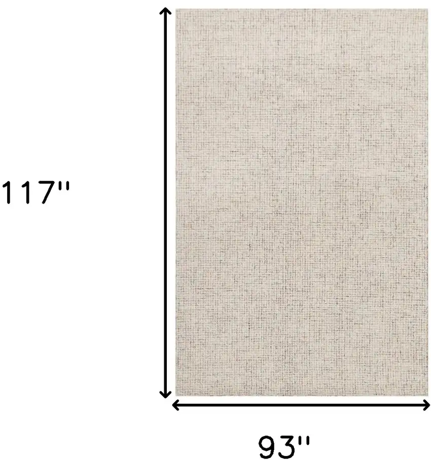 Beige and Brown Wool Abstract Hand Tufted Area Rug Photo 3