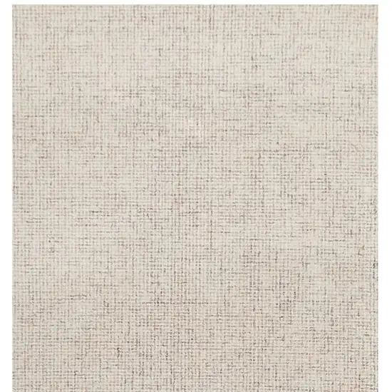 8' Beige And Brown Wool Abstract Hand Tufted Runner Rug Photo 3