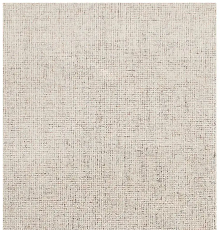 8' Beige And Brown Wool Abstract Hand Tufted Runner Rug Photo 3