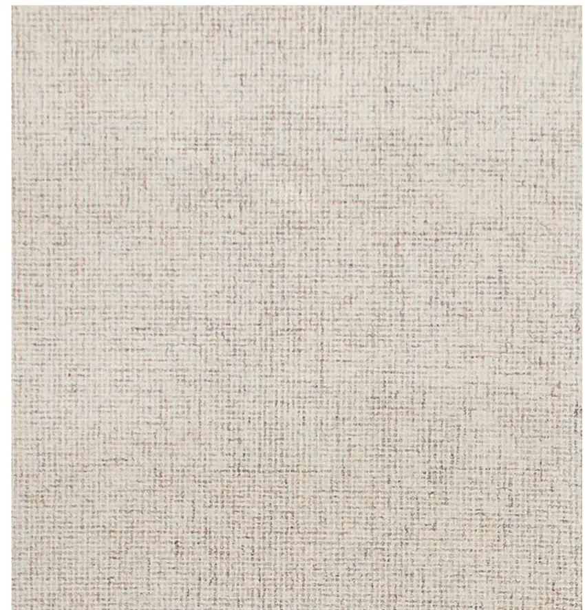 Beige and Brown Wool Abstract Hand Tufted Runner Rug Photo 6