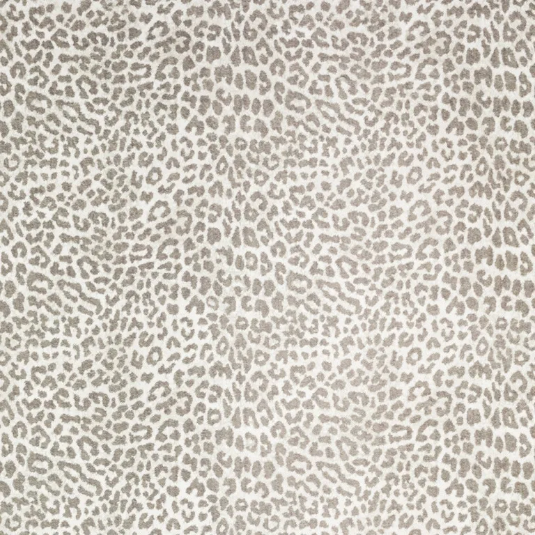 Beige and Cream Leopard  Print Shag Handmade Non Skid Area Rug Photo 4