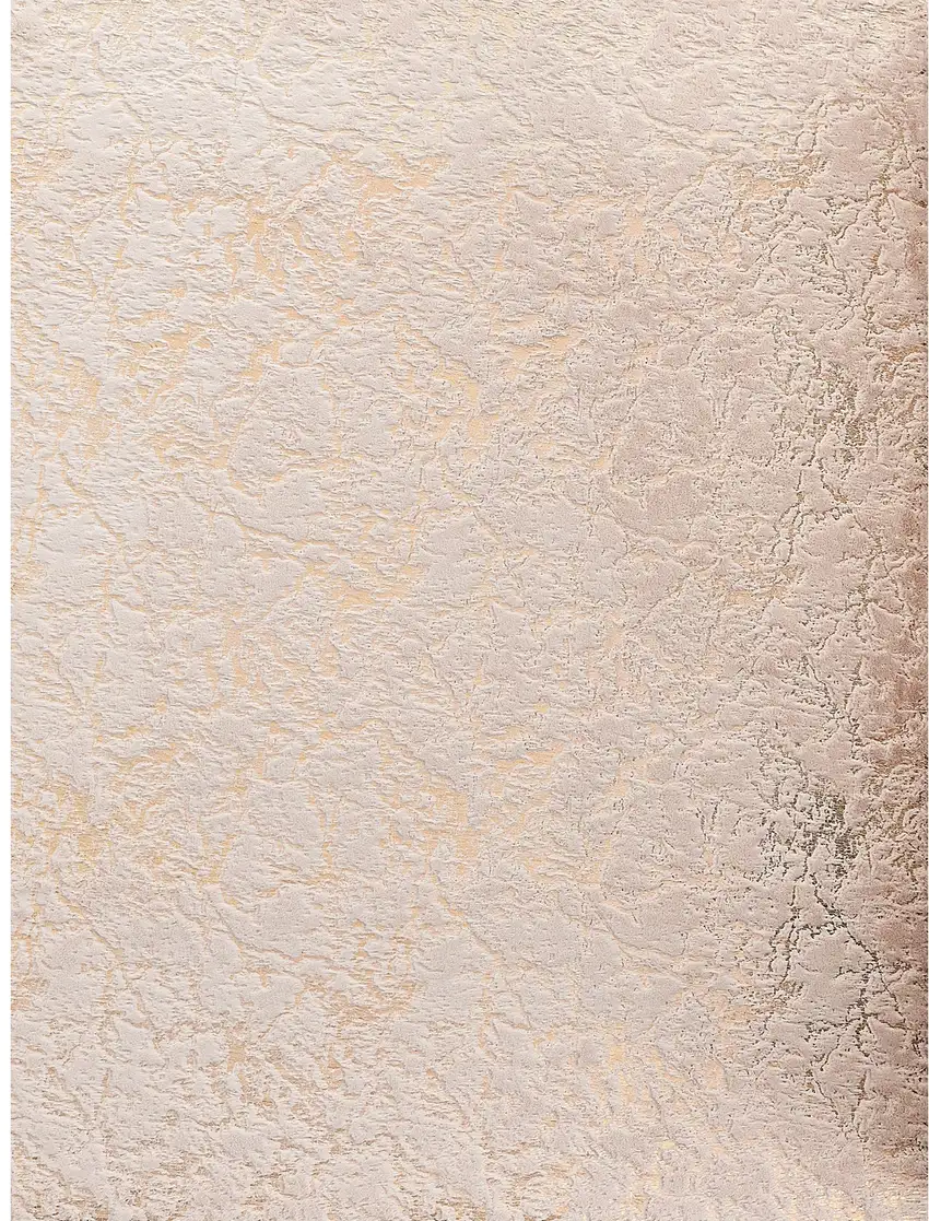 Beige and Gold Faux Fur Abstract Shag Non Skid Area Rug Photo 2