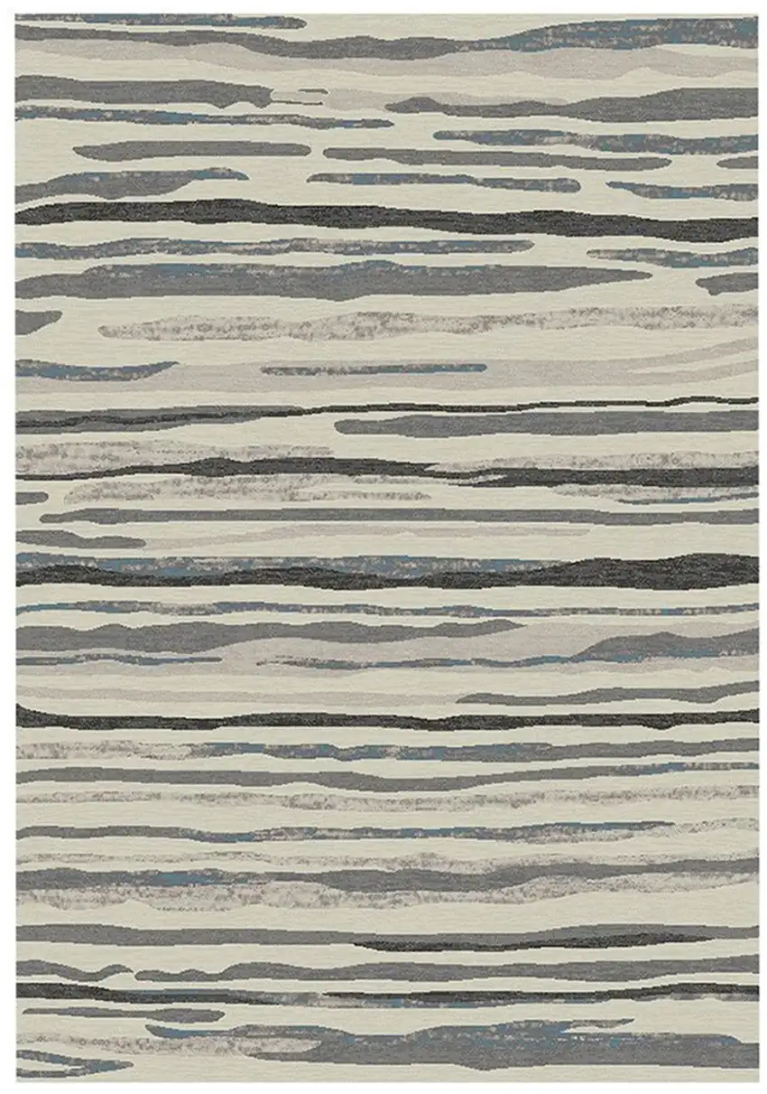 Beige and Gray Abstract Area Rug Photo 2