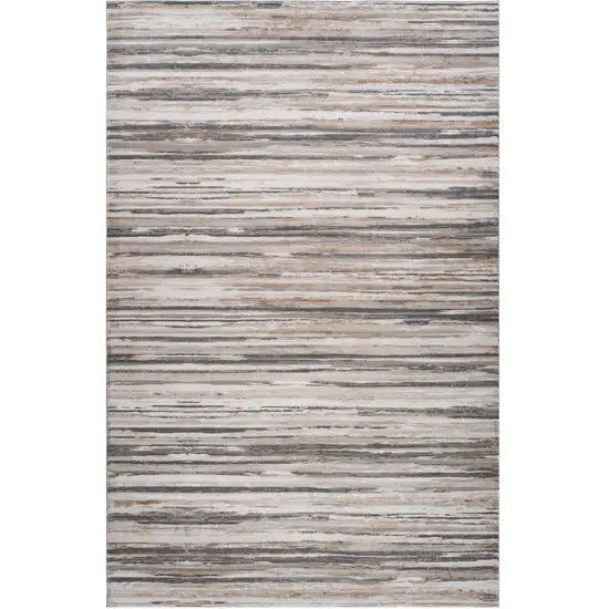 Beige and Gray Abstract Distressed Area Rug Photo 1