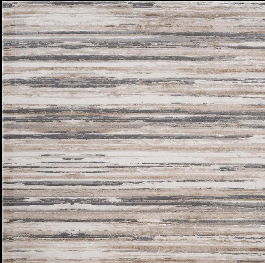 Beige and Gray Abstract Distressed Area Rug Photo 5
