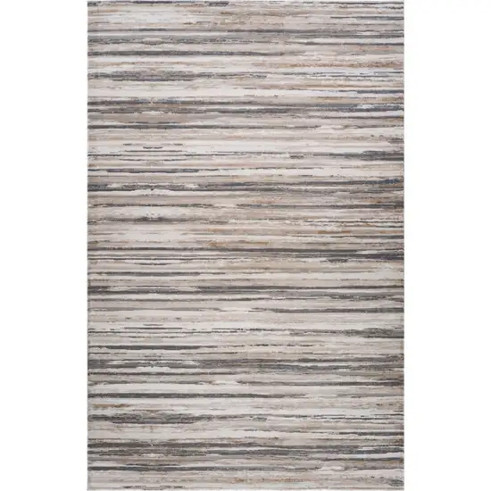Beige and Gray Abstract Distressed Area Rug Photo 1