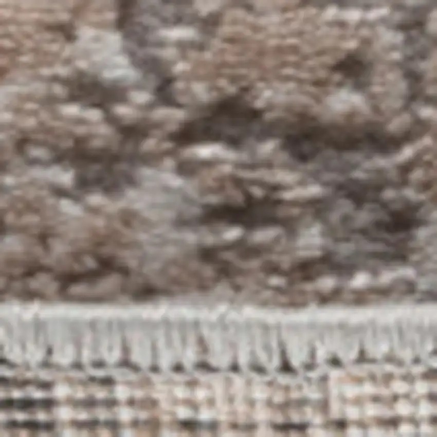 Beige and Gray Abstract Distressed Area Rug Photo 9