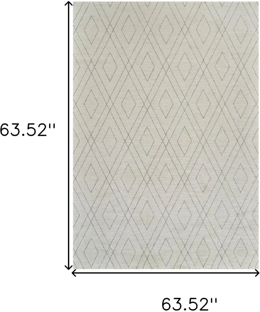 Beige and Gray Abstract Non Skid Area Rug Photo 9