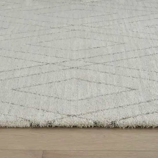 Beige and Gray Abstract Non Skid Area Rug Photo 3
