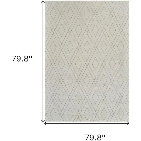 Beige and Gray Abstract Non Skid Area Rug Photo 5