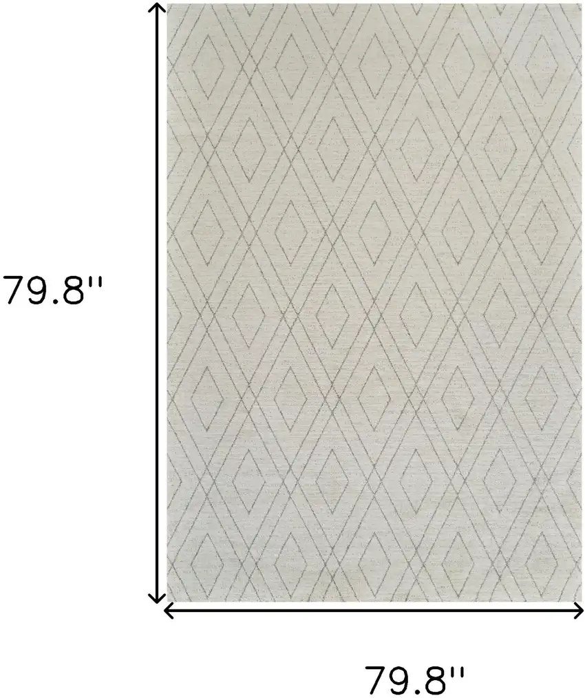 Beige and Gray Abstract Non Skid Area Rug Photo 5