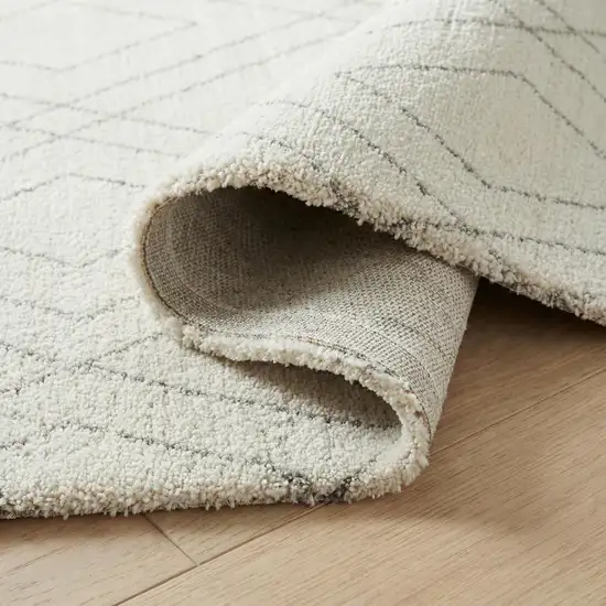 Beige and Gray Abstract Non Skid Area Rug Photo 4