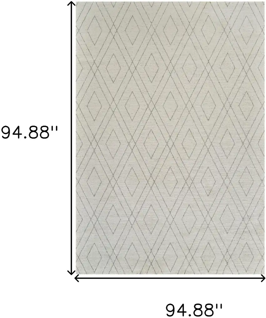 Beige and Gray Abstract Non Skid Area Rug Photo 9