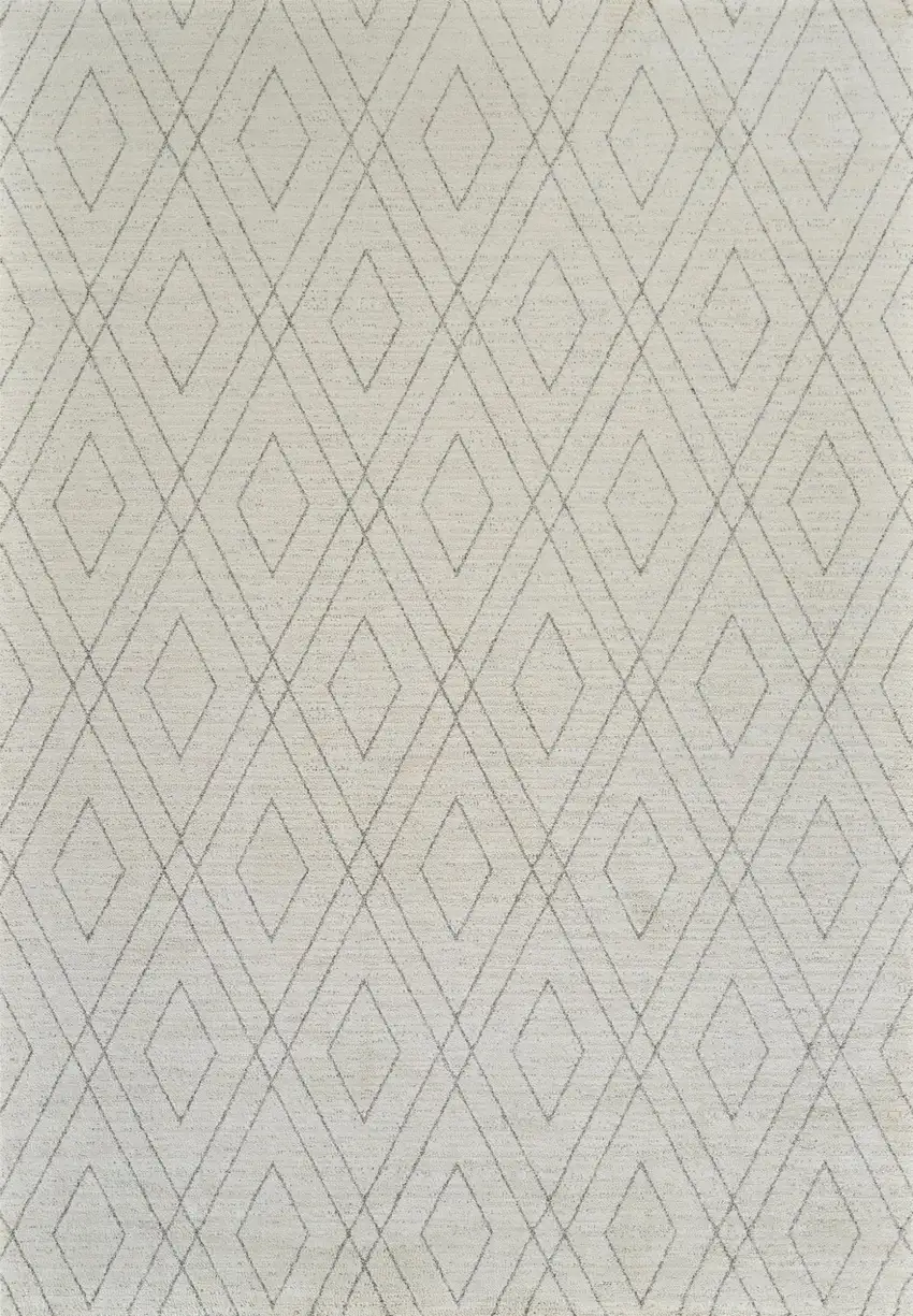 Beige and Gray Abstract Non Skid Area Rug Photo 3