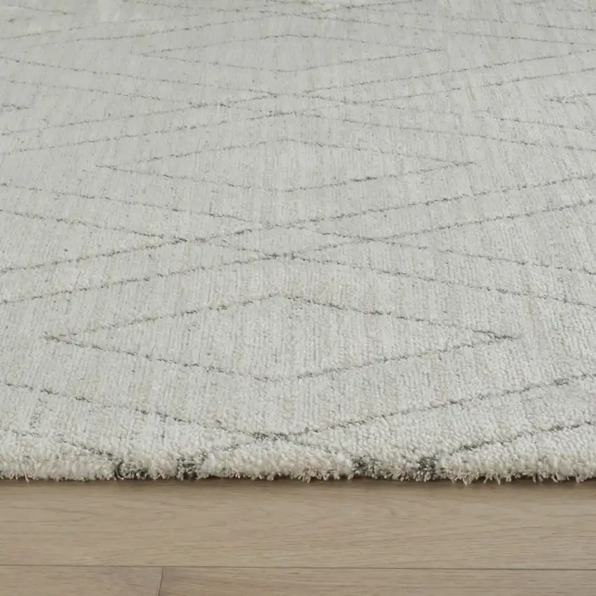 Beige and Gray Abstract Non Skid Area Rug Photo 2