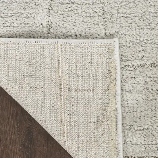 Beige and Gray Abstract Power Loom Area Rug Photo 9