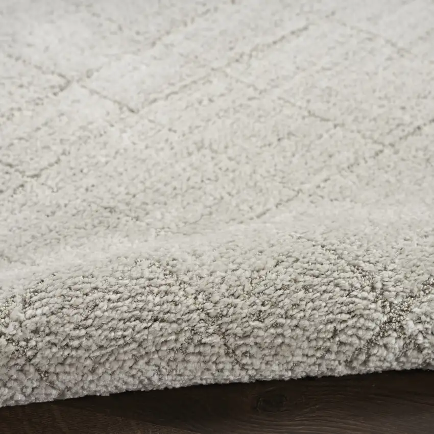 Beige and Gray Abstract Power Loom Area Rug Photo 7