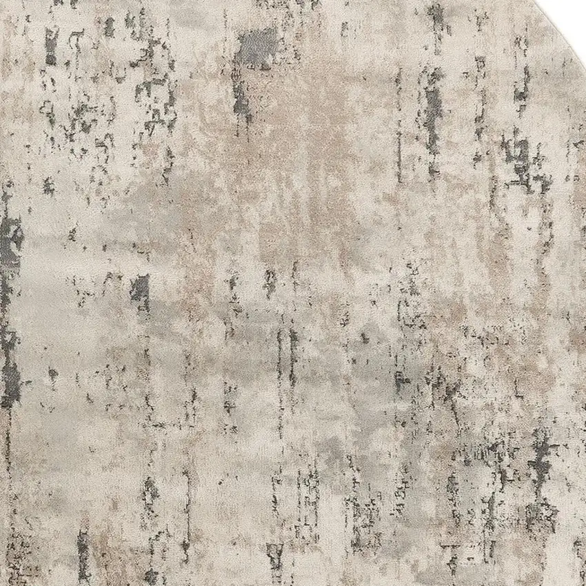 Beige and Gray Abstract Power Loom Area Rug Photo 1