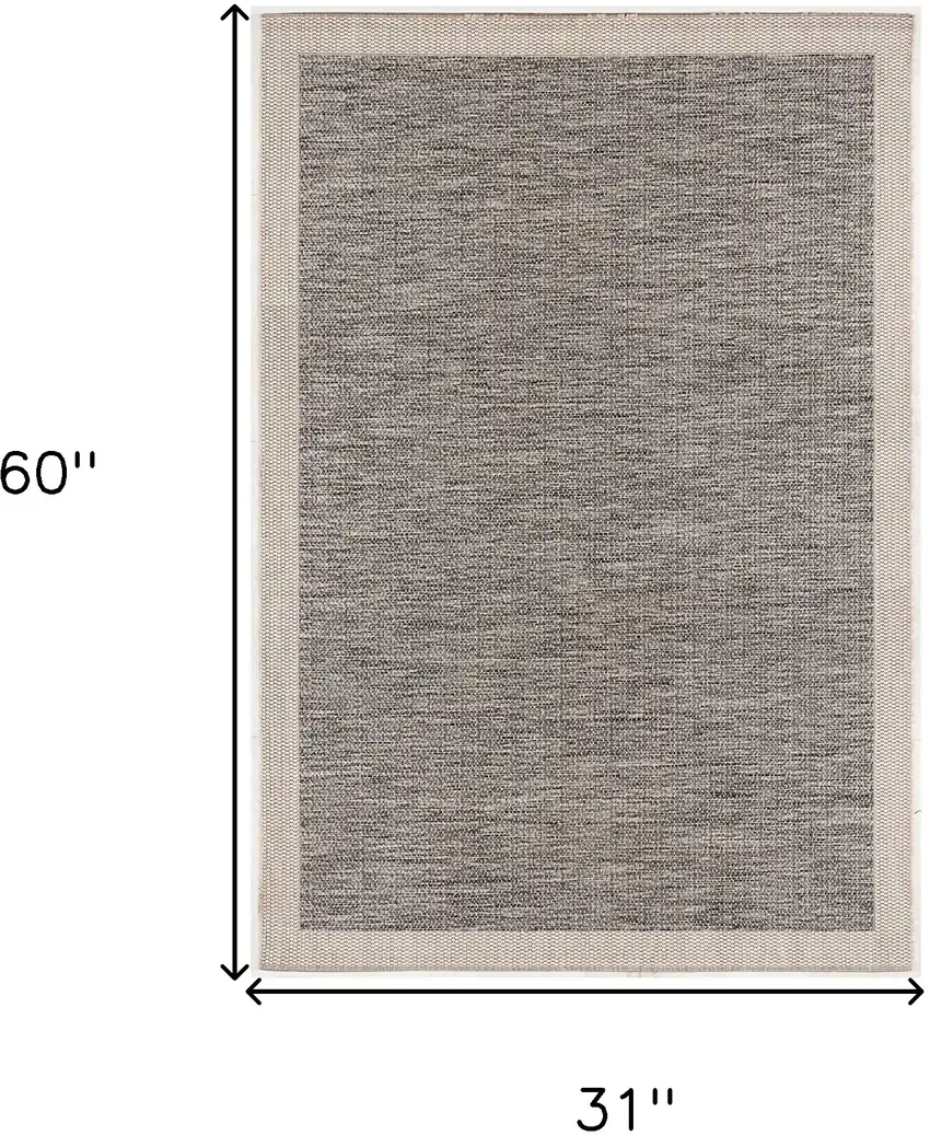 Beige and Gray Abstract Power Loom Distressed Area Rug Photo 8