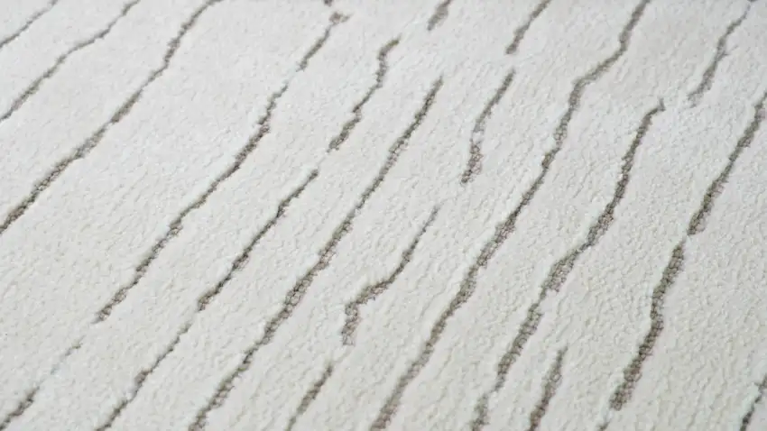 Beige and Gray Abstract Power Loom Distressed Non Skid Area Rug Photo 6