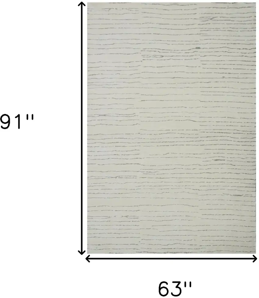 Beige and Gray Abstract Power Loom Distressed Area Rug Photo 3