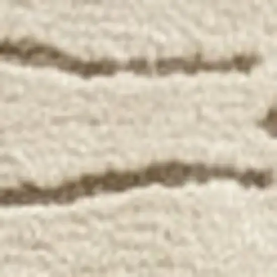 Beige and Gray Abstract Power Loom Distressed Non Skid Area Rug Photo 4