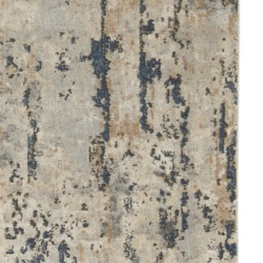 16' Beige And Gray Abstract Runner Rug Photo 1