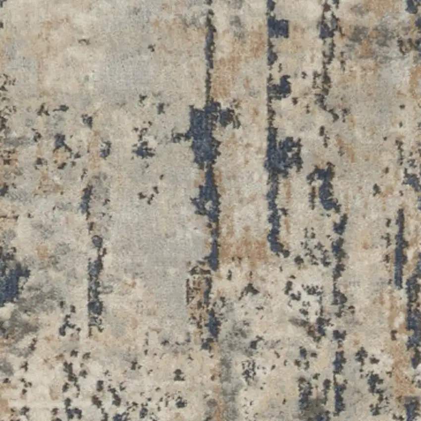 20' Beige And Gray Abstract Runner Rug Photo 1