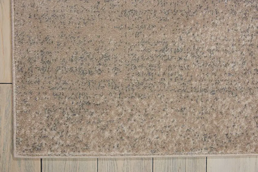 Beige and Gray Botanical Leaves Non Skid Area Rug Photo 8