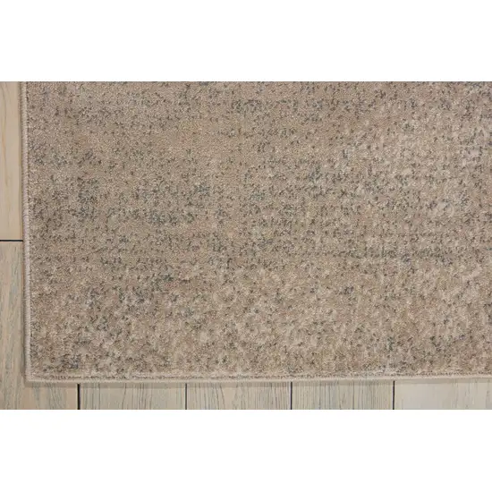 Beige and Gray Botanical Leaves Non Skid Area Rug Photo 8