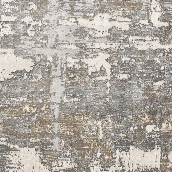 Beige And Gray Distressed Area Rug Photo 5