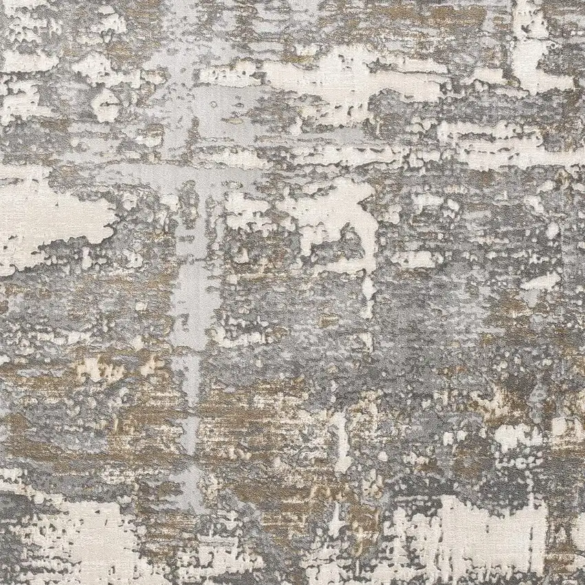 Beige And Gray Distressed Area Rug Photo 5