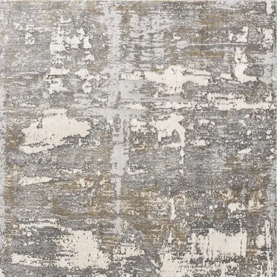 Beige And Gray Distressed Area Rug Photo 5