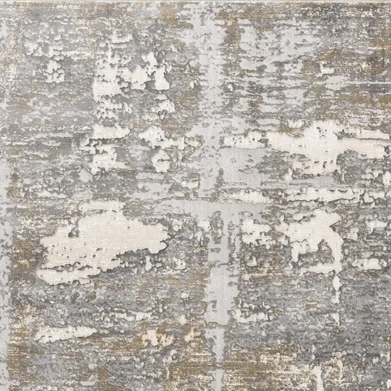 Beige And Gray Distressed Area Rug Photo 4