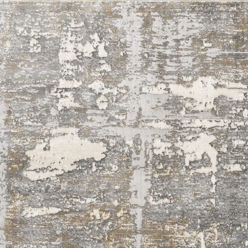 Beige And Gray Distressed Area Rug Photo 4