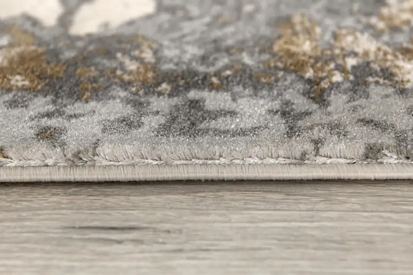 Beige and Gray Distressed Area Rug Photo 3