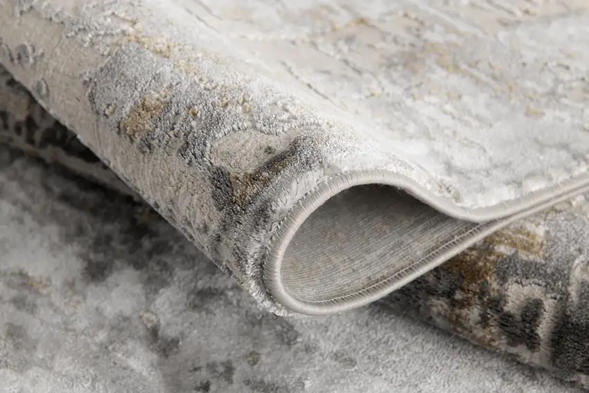 Beige and Gray Distressed Area Rug Photo 6