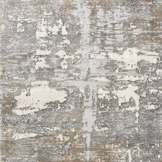 Beige And Gray Distressed Area Rug Photo 6