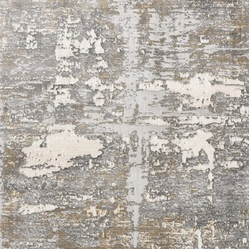 Beige And Gray Distressed Area Rug Photo 6