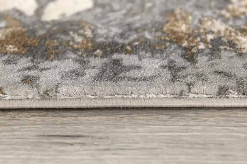 Beige and Gray Distressed Area Rug Photo 2
