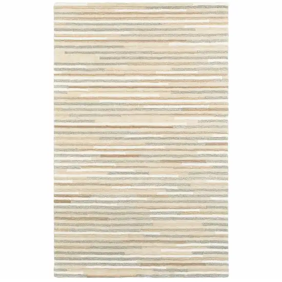 Beige and Gray Eclectic LinesArea Rug Photo 1