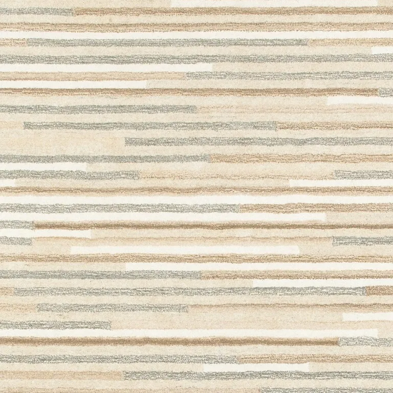 Beige and Gray Eclectic LinesArea Rug Photo 1