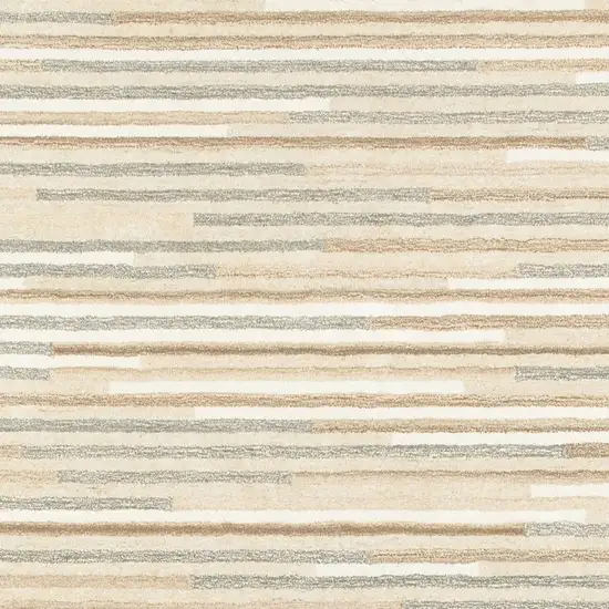 Beige and Gray Eclectic LinesArea Rug Photo 4