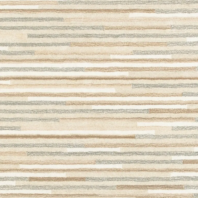 Beige and Gray Eclectic LinesArea Rug Photo 4