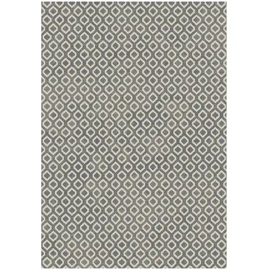 Beige and Gray Geometric Area Rug Photo 4
