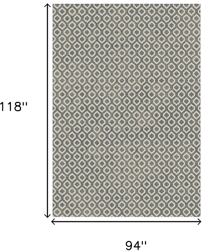 Beige and Gray Geometric Area Rug Photo 5