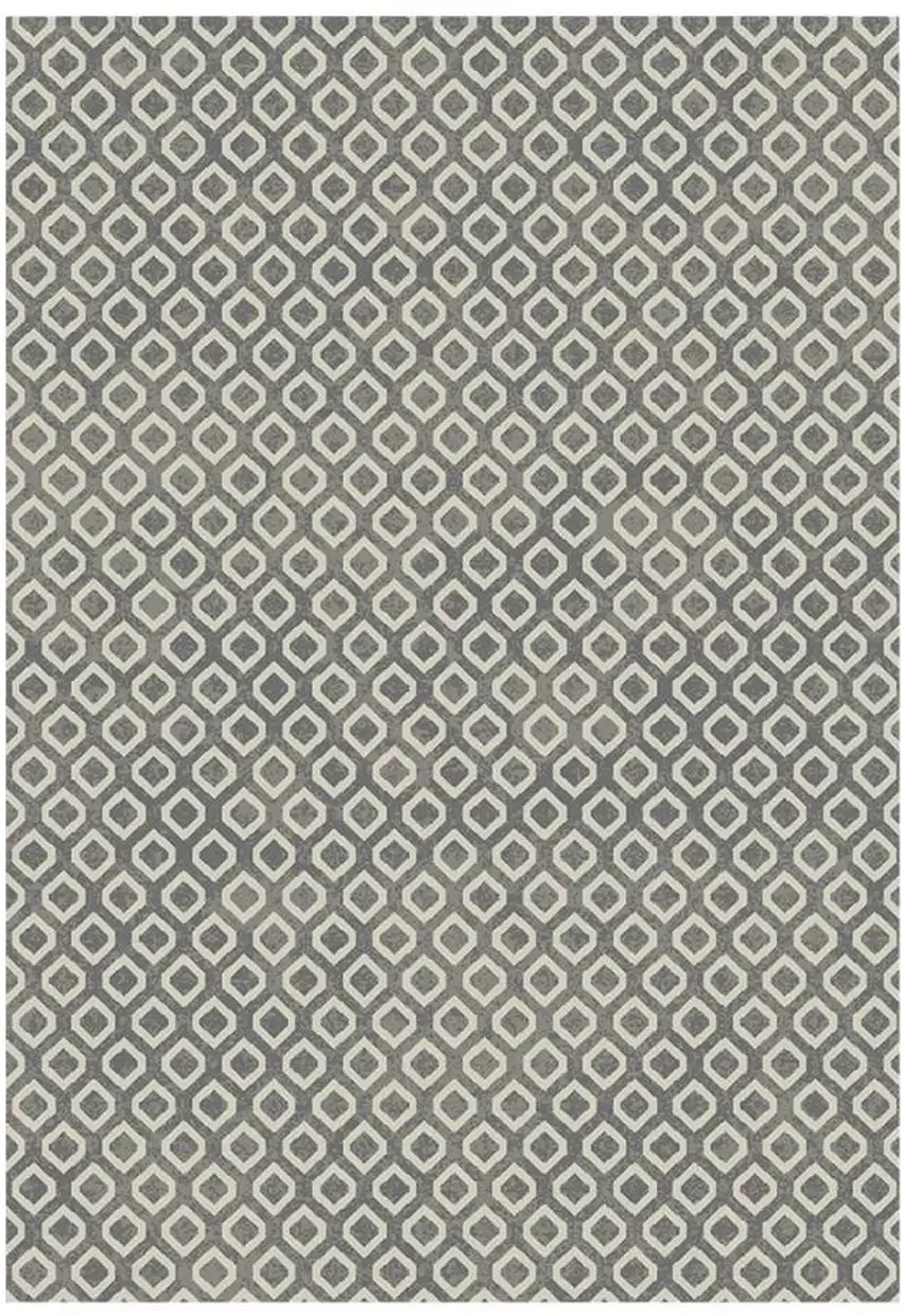 Beige and Gray Geometric Area Rug Photo 2
