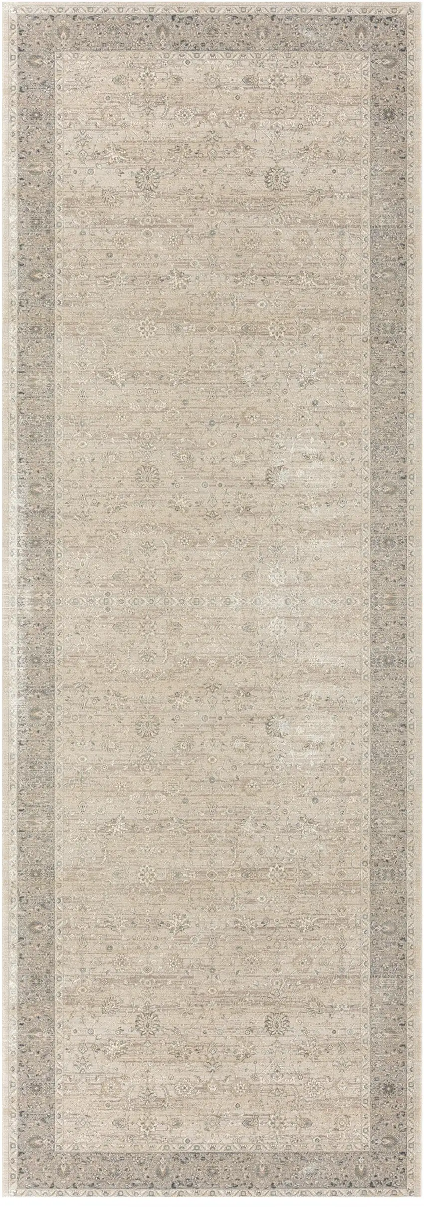 Beige and Gray Medallion Area Rug Photo 2