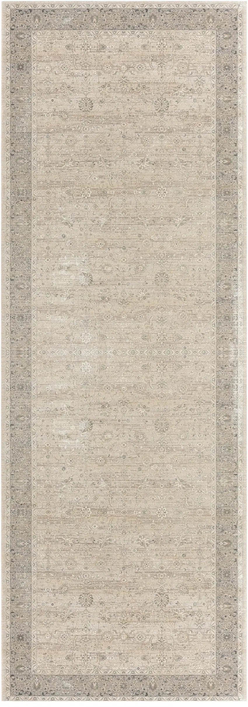 Beige and Gray Medallion Area Rug Photo 5