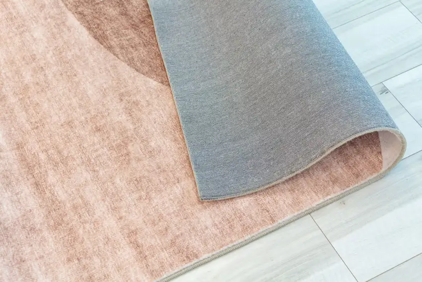 Beige and Green Abstract Distressed Area Rug Photo 6